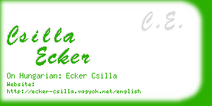 csilla ecker business card